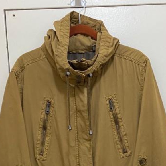 NWT Levi's Women's Cotton Hooded Anorak Dull Gold Jacket - Size XXL - Picture 9 of 10